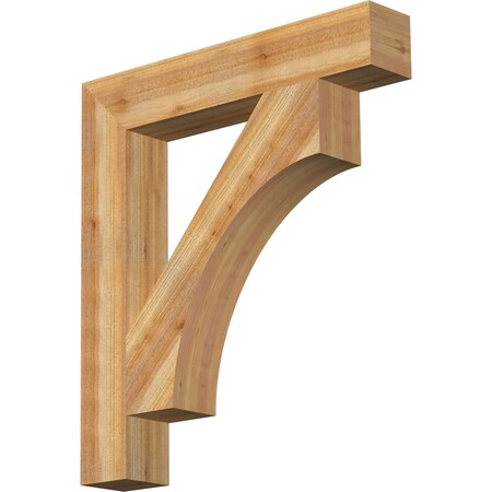 Ekena Millwork Westlake Block Rough Sawn Bracket, Western Red Cedar, 6"W x 36"D x 40"H BKT06X36X40WTL05RWR